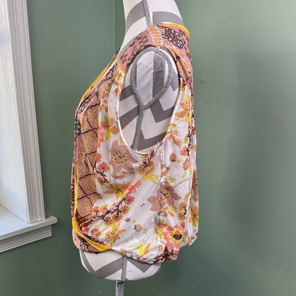 Free People Multicolor Floral Wrap Blouse - Picture 3 of 8